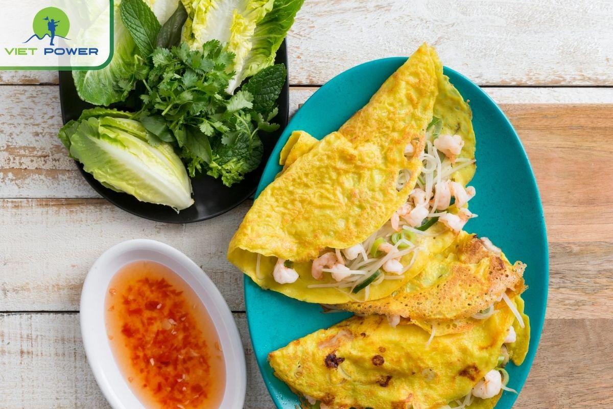 Banh xeo is a crispy pancake and a beloved specialty in Vietnam