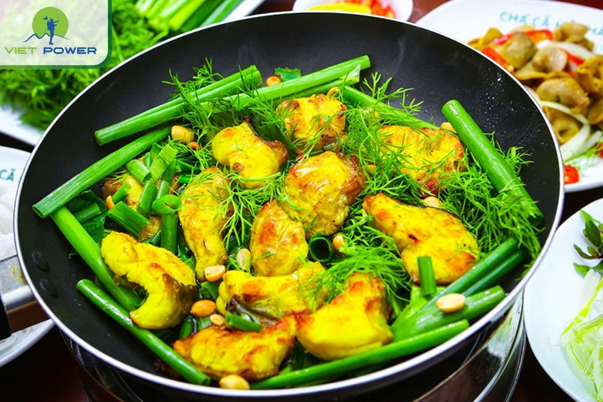 Cha ca la vong is a unique specialty in Vietnam