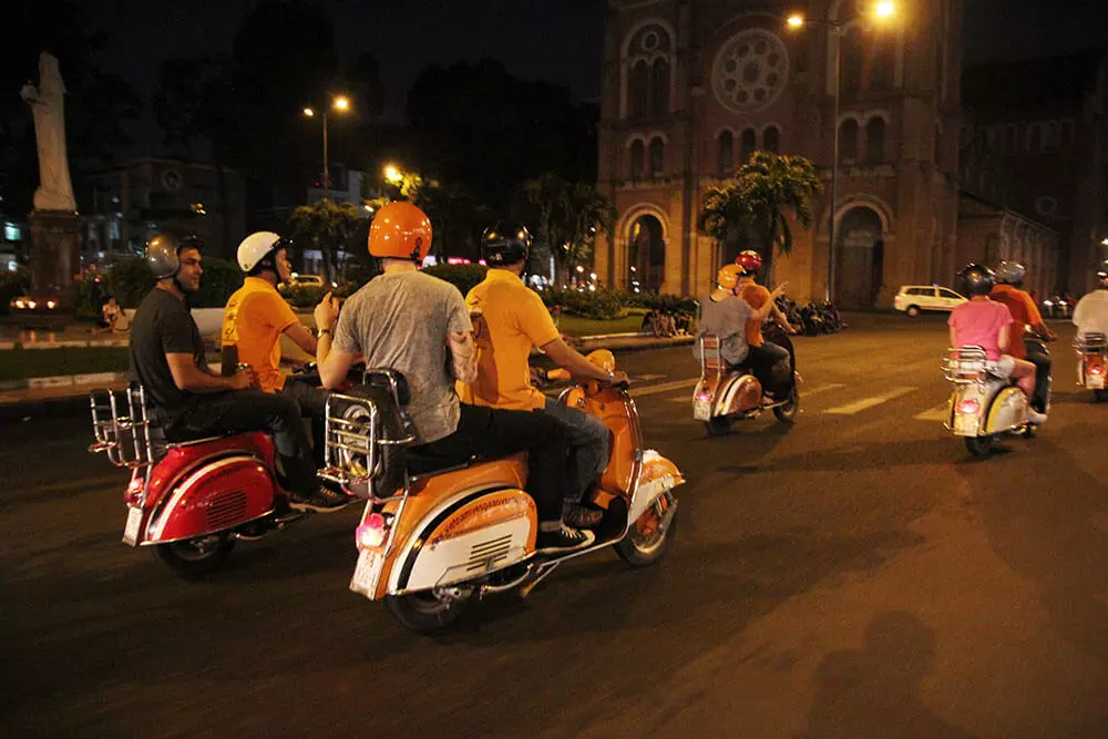 Saigon After Dark: Vespa Bites & Neon Lights with Streets & Eats